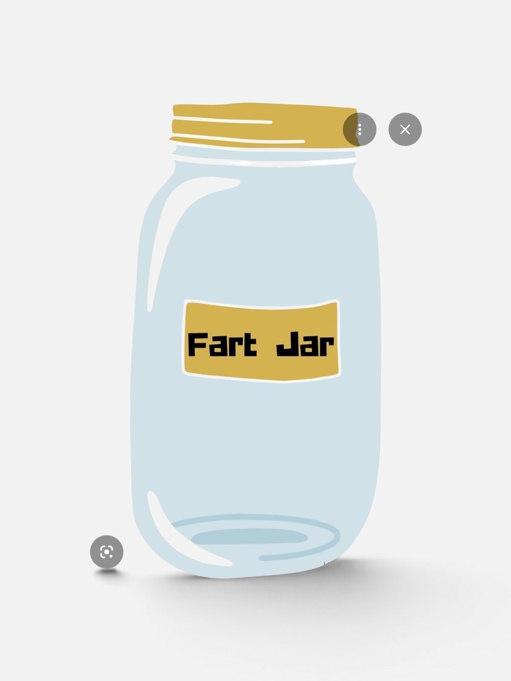 Novelty Fart Jar with Gold Lid - Humor Party Prop